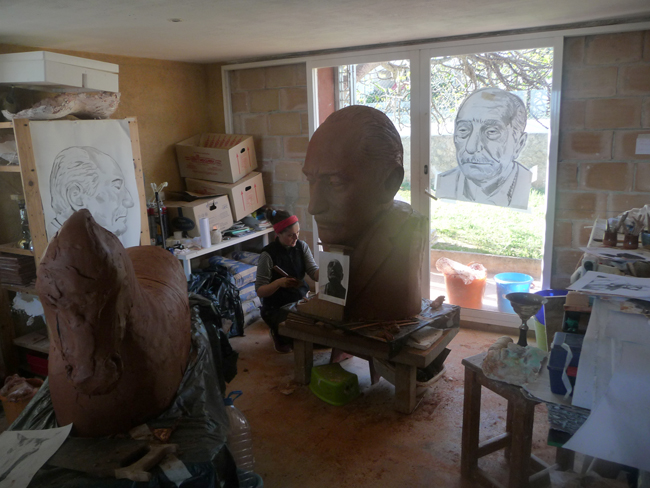 Procés de modelat del cap de Marià Villangomez